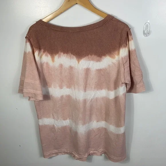 V neck tie dye POL top - Picture 2 of 5